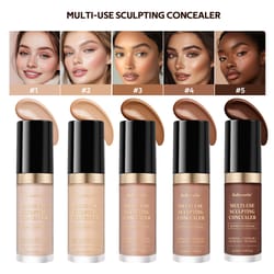 multi-use super coverage concealer, oil free hydrating cream, long lasting face makeup, cover contour highlight retouch