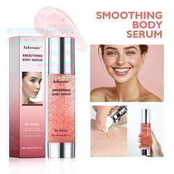 glossy body serum for wrinkles smoothing, hydrating nourishing repair, body serum hyaluronic acid, skin booster