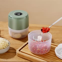 compact electric garlic chopper & usb meat grinder, sturdy kitchen tool for vegetables & ginger