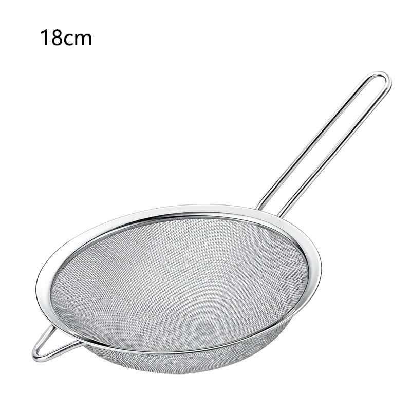 Stainless Steel Oil Strainer With Fine Wire Mesh Essential Baking Frying Kitchen Tool 9