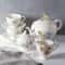 Butterfly Meadow Tea Set for 2 – Elegant White Floral Porcelain Tea Service