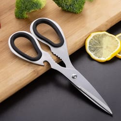 stainless steel kitchen scissors, heavy-duty household bone scissors, chicken wing & fish chopper with bottle opener