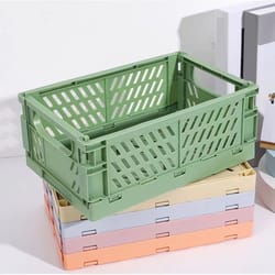 plastic foldable storage crate folding box basket stackable cute makeup jewellery toys boxes for storage box organizer portable