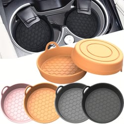2pcs car auto cup holder anti-slip insert coasters, soft silicone pads, universal fit for most cup, interior accessories