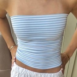 chronstyle women cropped tube tops strapless off shoulder backless short tank solid black summer party club mini vest