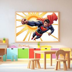 superman hero printable design – instant download