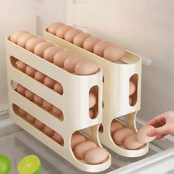 layer slide egg storage box, ladder style egg box organiser, large capacity automatic egg rolling machine