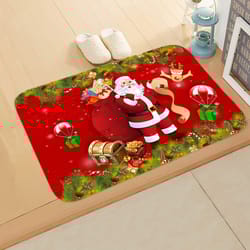 christmas door mat, santa claus outdoor carpet, merry christmas decorations for home