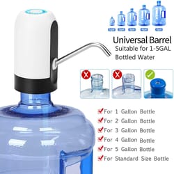 white water bottle pump, usb charging drink dispenser, auto switch, one click drinking pump, black option