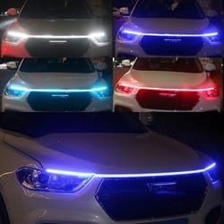 led daytime running light car hood decorative ambient lamp, engine hood guide drl lights