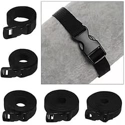 travel tied nylon cargo tie down, black luggage lash belt, durable strap with cam buckle, travel kits outdoor camping