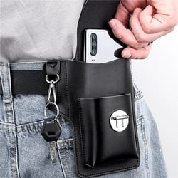 phone belt bag for men bags cell phone loop holster phone pouch wallet high quality multifunctional pu leather phone case