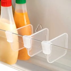 efficient refrigerator organizer, kitchen storage shelf dividers for eggs, bottles, and more