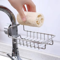 kitchen faucet storage rack for stainless steel sink, household towel drying rack, hanging basket
