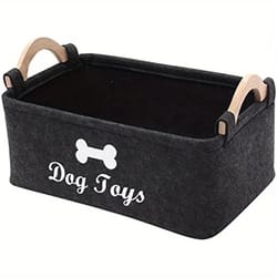 felt pet toy box, storage basket box, dog toy box for organising pets
