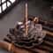 Alloy Incense Burner Stick Holder Buddhism Lotus Line Incense Plate Sandalwood Coil Base For Temple 4