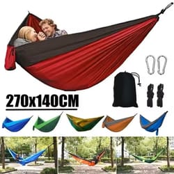 double person anti-rollover nylon hammock for outdoor camping