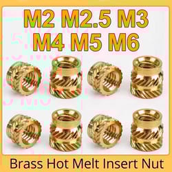 brass hot melt insert knurled nuts – m2 to m6 threaded heat embedment nuts for 3d printing