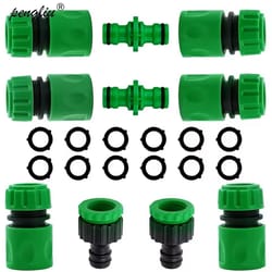 quick connect garden hose coupler set for 1/2 inch pipes