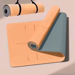 non slip yoga mat eco friendly pilates exercise mat with carry bag