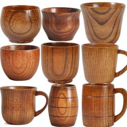 wooden big belly cup handmade from natural spruce