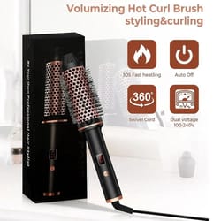 3 in 1 hair curler straightener styling brush