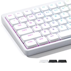 low profile double shot pbt keycaps with shine through design for mechanical keyboards