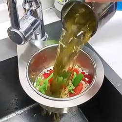 stainless steel swan sink strainer basket kitchen drain filter dry and wet separation rack