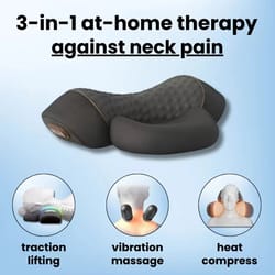 3 in 1 neck massager pillow with heat vibration and cervical support