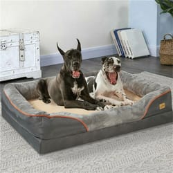 orthopedic memory foam dog bed sofa with waterproof removable cover