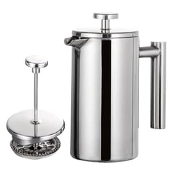 stainless steel french press coffee maker with double wall insulation