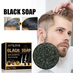 polygonum multiflorum hair darkening shampoo bar natural black hair repair and nourishing soap