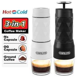 3 in 1 portable coffee machine manual espresso maker for travel and home use