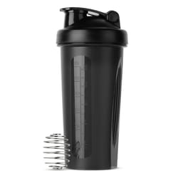 portable protein shaker 600ml fitness bottle with wire whisk ball