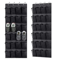 over the door shoe rack with large mesh pockets