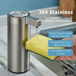 automatic sensor soap dispenser with stainless steel design