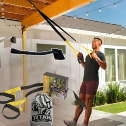 suspended training belt with bungee resistance for home exercise