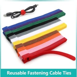 releasable cable ties – nylon hook and loop fastening straps for wire management and cable organization