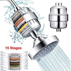 20-stage shower water filter for chlorine and heavy metal removal