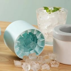 silicone round ice cube mold – space-saving ice maker bucket for home, bar, and party drinks