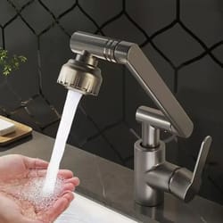 rotating dual-mode hot and cold faucet – adjustable mechanical arm kitchen and bathroom basin tap