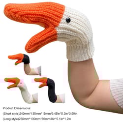 creative goose shape knitting gloves unisex cartoon swan mittens full finger winter warm gloves