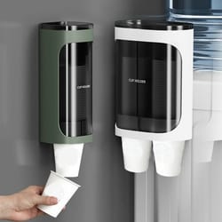 wall mounted paper cup dispenser with automatic drop design