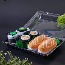 mid calf sushi gift box socks colorful fun novelty socks for men and women