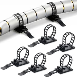 10 pack cable tie wire management clips adjustable cable organizer for desk wall and car