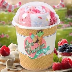 ice cream pattern unisex novelty socks, 1 pair