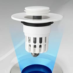 bathroom sink pop-up drain plug filter