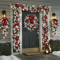 Christmas Wreath Outdoor Decorations Front Door Porch Garden Wreath New Year Signs Hanging Garland 0