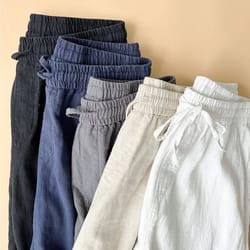 breezeflex men's linen pants – lightweight cotton hemp trousers for summer comfort