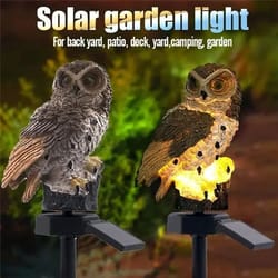 nightguardian solar owl garden light – waterproof outdoor decor with led glow